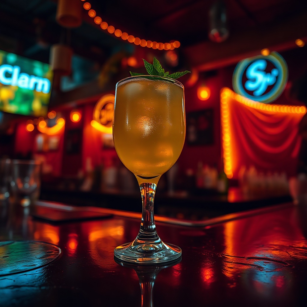Neon latin night cocktails