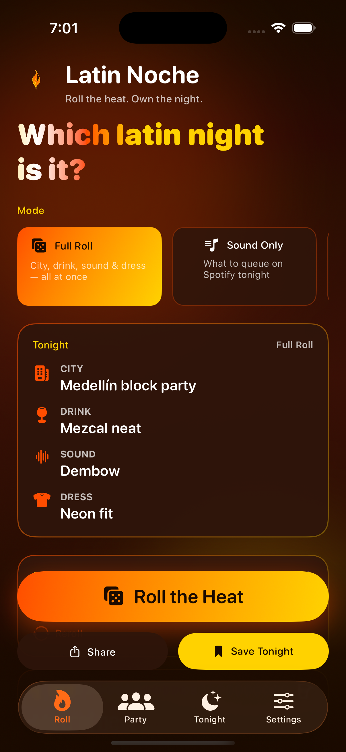 Roll hub with full roll result